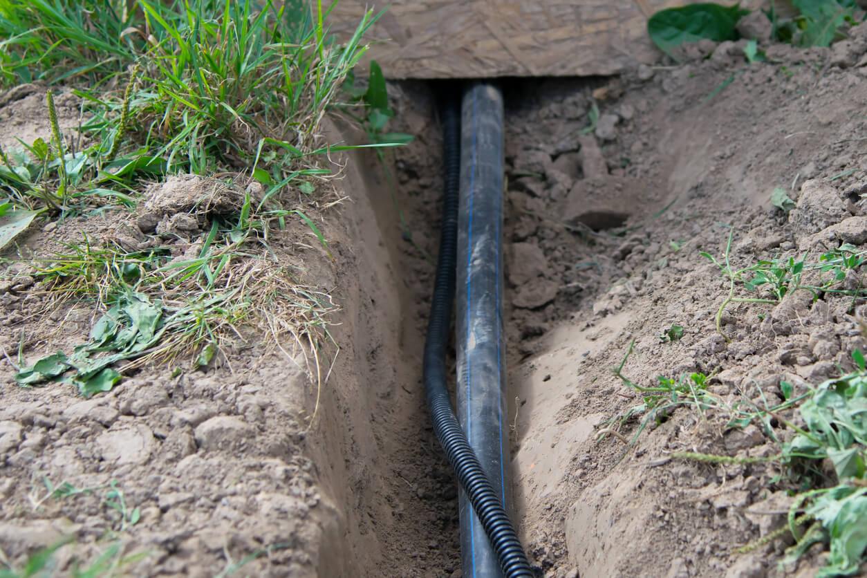 Sewer line installation