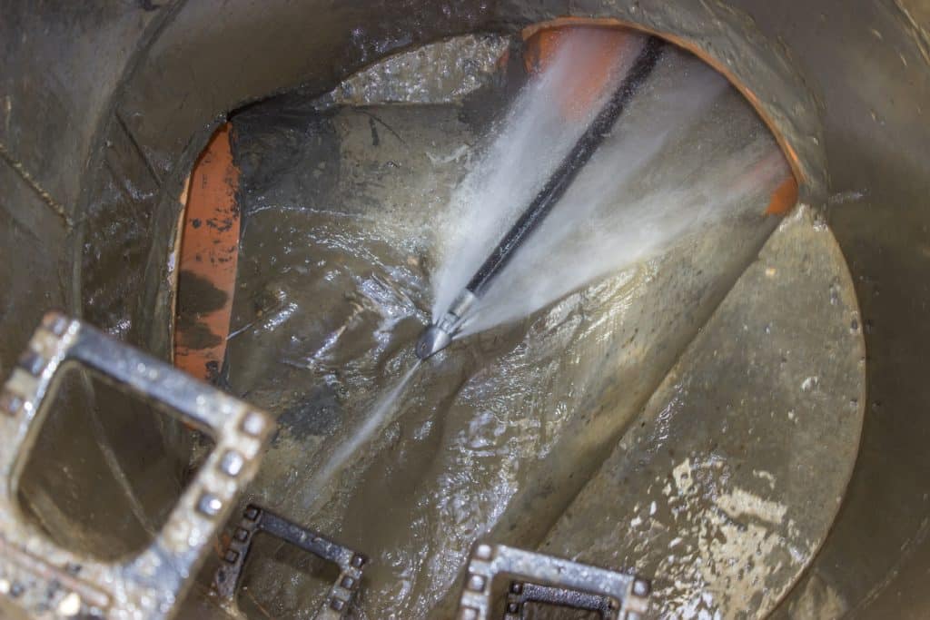 Drain and sewer pipes in a Puget Sound home plumbing system.